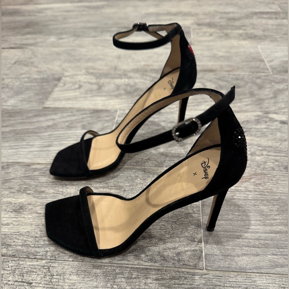 Stuart Weitzman x Disney Swarovski  black Nudistcurve 100 sandal heels - Picture 5 of 10